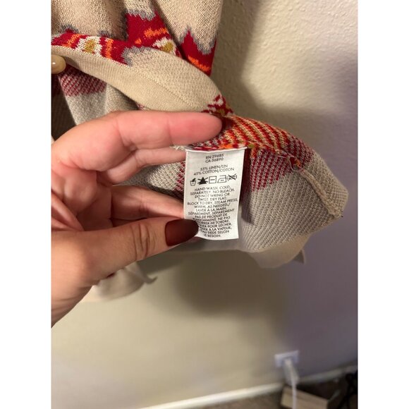 Pendleton Linen/Cotton Short Sleeved Aztec Winter Cardigan - Picture 8 of 9